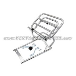 Porte bagages arrière chromé Vespa 50 / 125 Primavera + Porte roue de secours